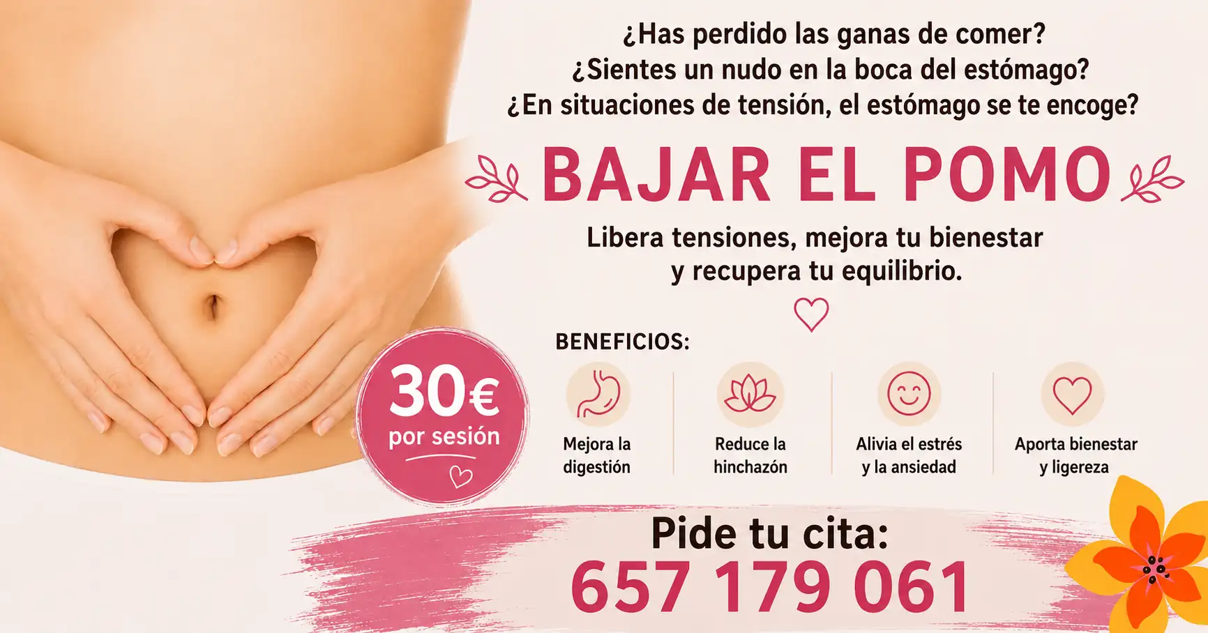 Servicio Bajar el Pomo — libera tensiones y mejora el bienestar digestivo