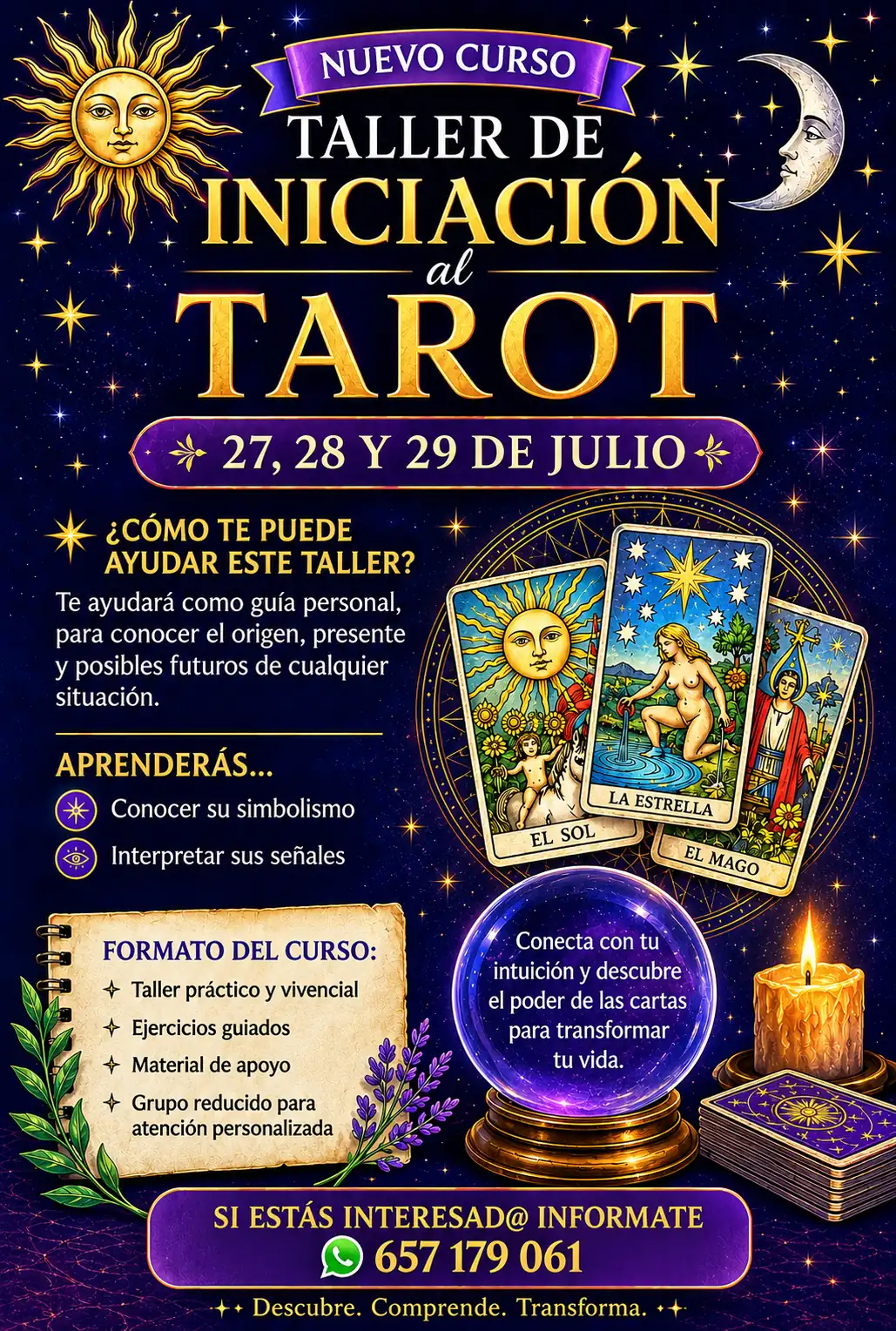 Taller de Iniciación al Tarot — curso práctico y vivencial en grupo reducido